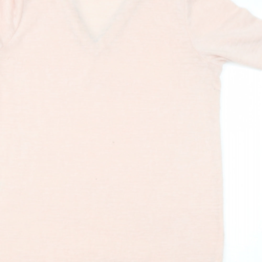 dunnes stores pink n Womens  V-Neck  Polyester Pullover Jumper Size 8