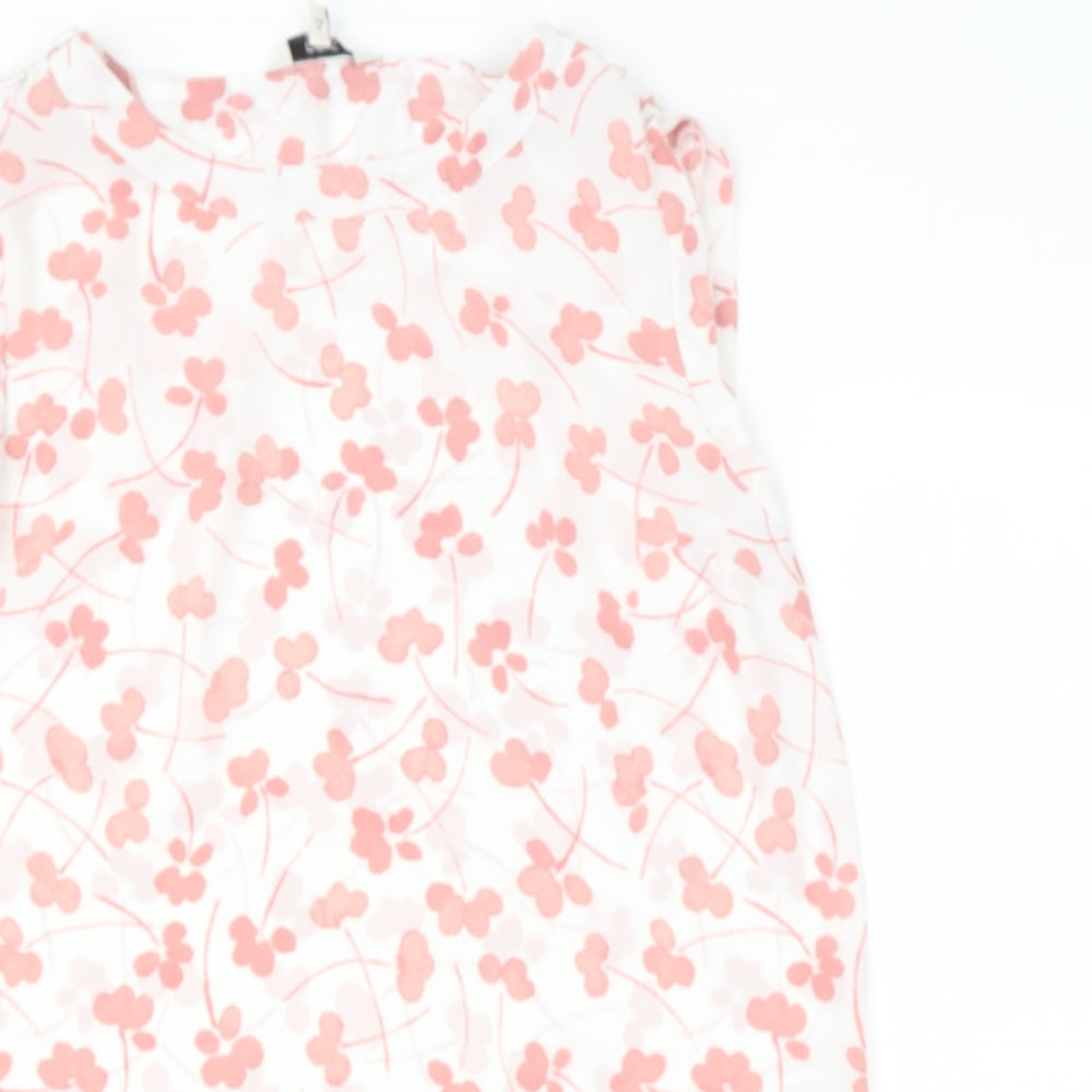 NEXT Womens Pink  Polyester Basic Blouse Size 8 Round Neck