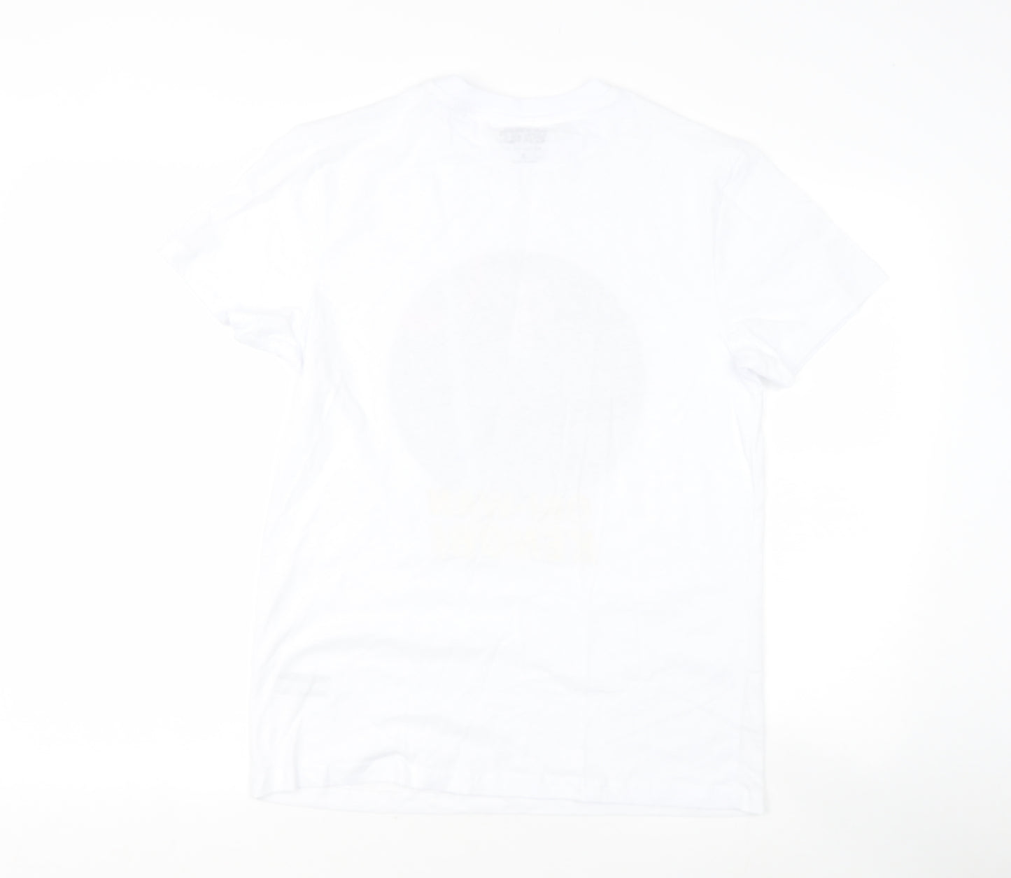 Preworn Boys White  Cotton Basic T-Shirt Size S Round Neck  - star wars