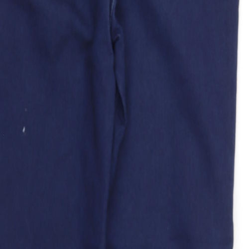 Dunnes Stores Womens Blue  Cotton Harem Trousers Size M L27 in Regular