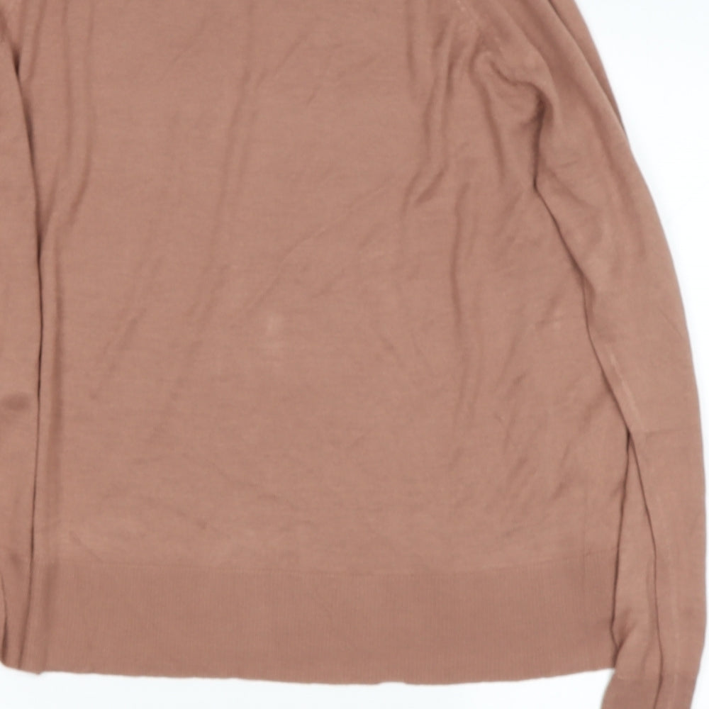 Preworn Womens Beige Round Neck  Viscose Pullover Jumper Size M