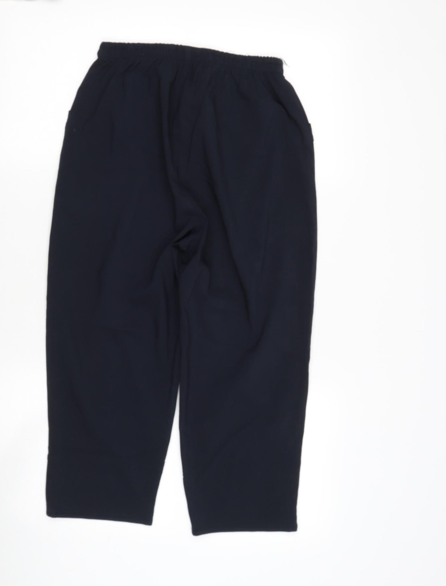 Preworn Womens Blue  Cotton Cropped Trousers Size M L27 in Regular