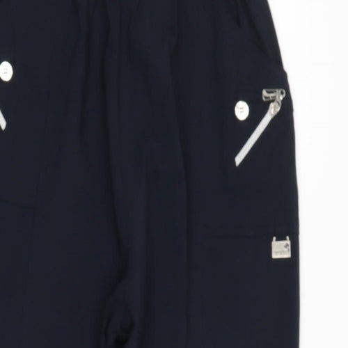 Preworn Womens Blue  Cotton Cropped Trousers Size M L27 in Regular