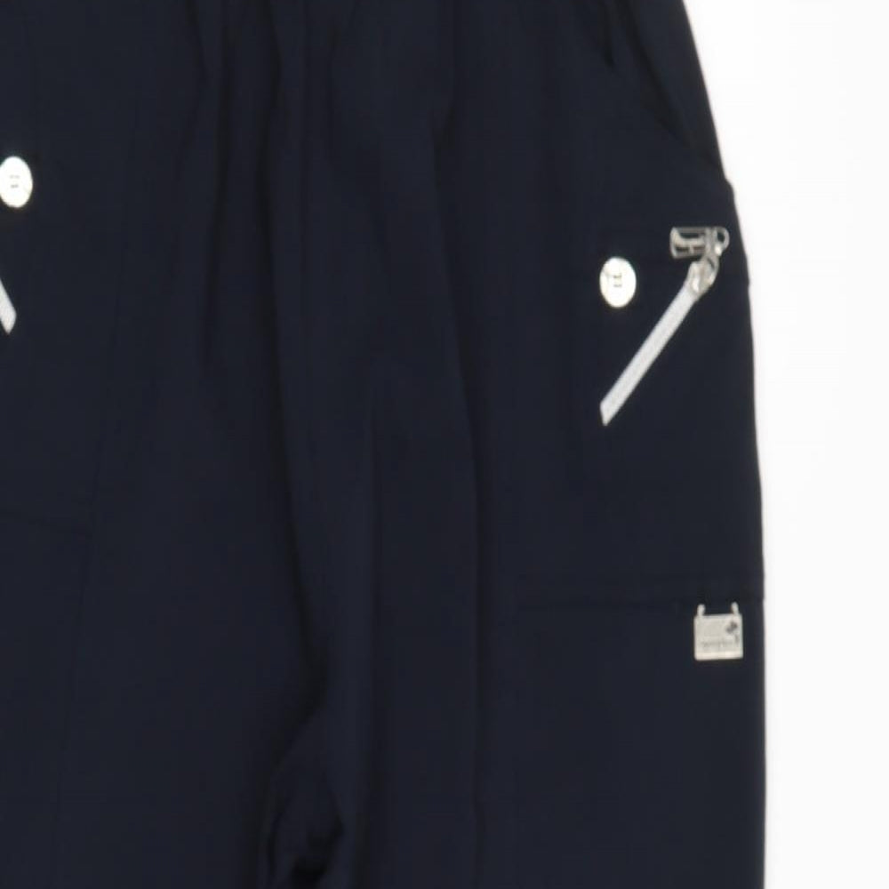 Preworn Womens Blue  Cotton Cropped Trousers Size M L27 in Regular