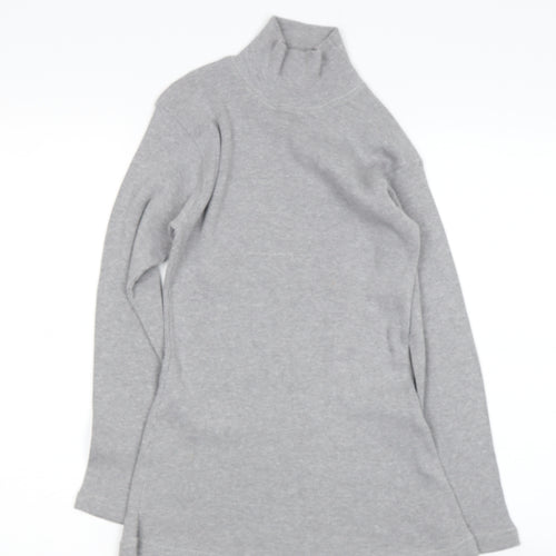 Sasha Girls Grey High Neck  Cotton Henley Jumper Size 15 Years