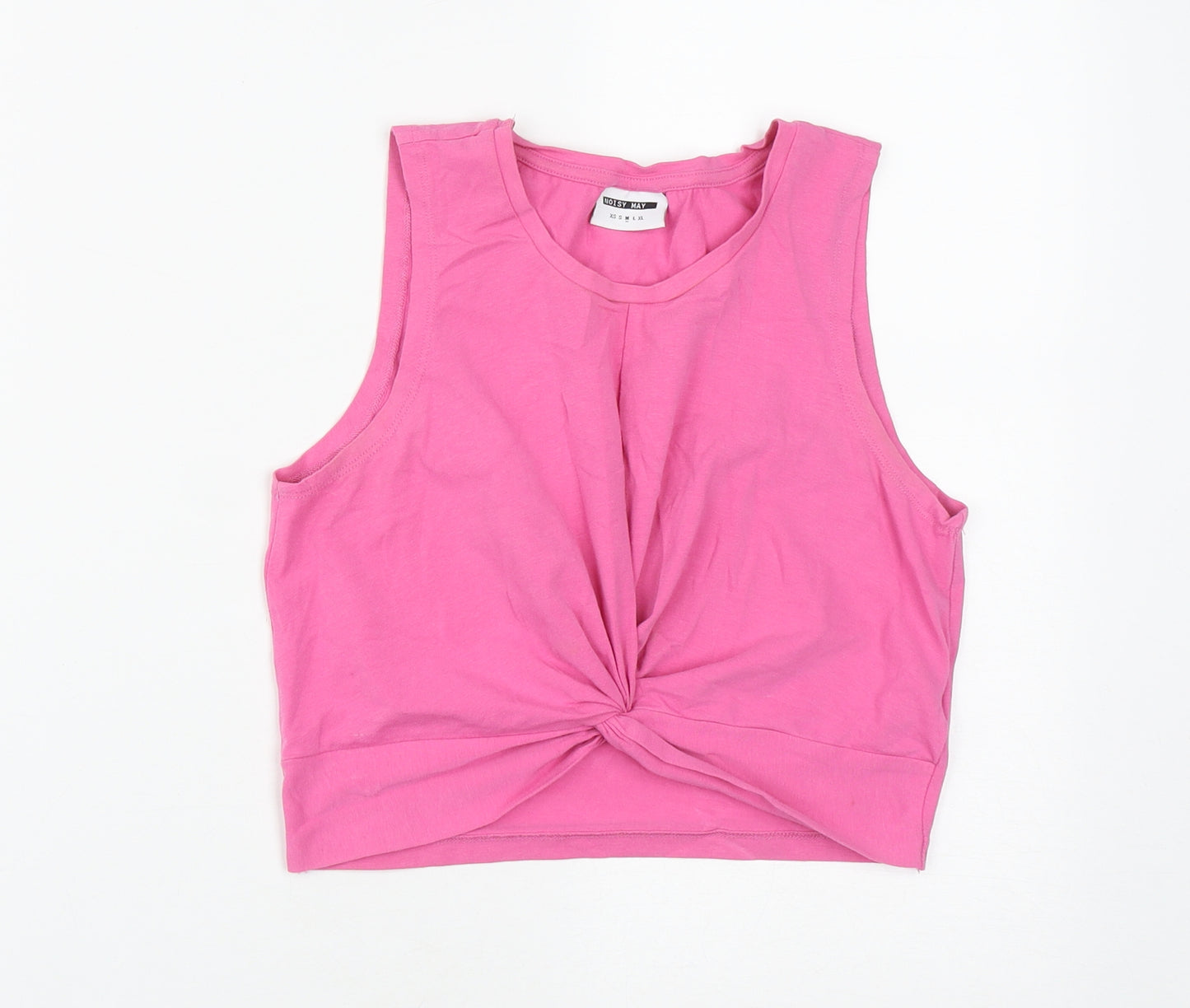 Noisy may Girls Pink  Cotton Cropped Tank Size M Round Neck