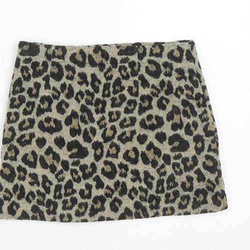 NEXT Girls Multicoloured Animal Print Polyester A-Line Skirt Size 9 Years  Regular Zip
