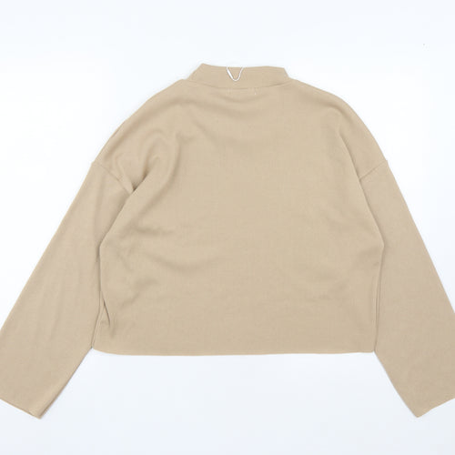 VERA&LUCY Womens Brown Round Neck  Polyester Pullover Jumper Size M