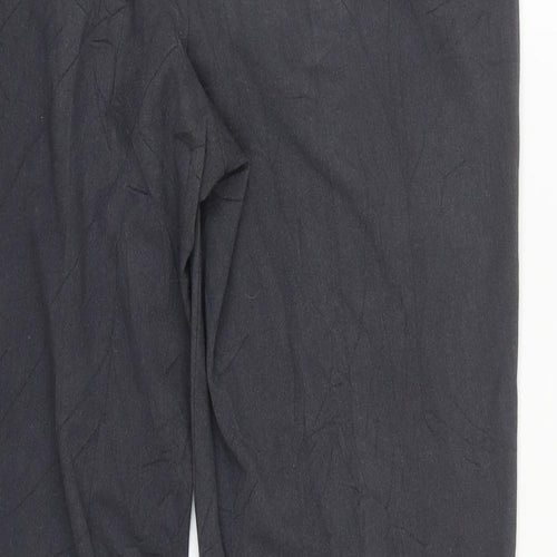 Marks and Spencer Womens Grey  Polyester Trousers  Size 12 L29 in Regular Zip