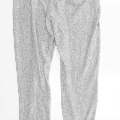 Topshop Womens Grey  Polyester Track Pants Trousers Size 12 L27 in Regular Drawstring