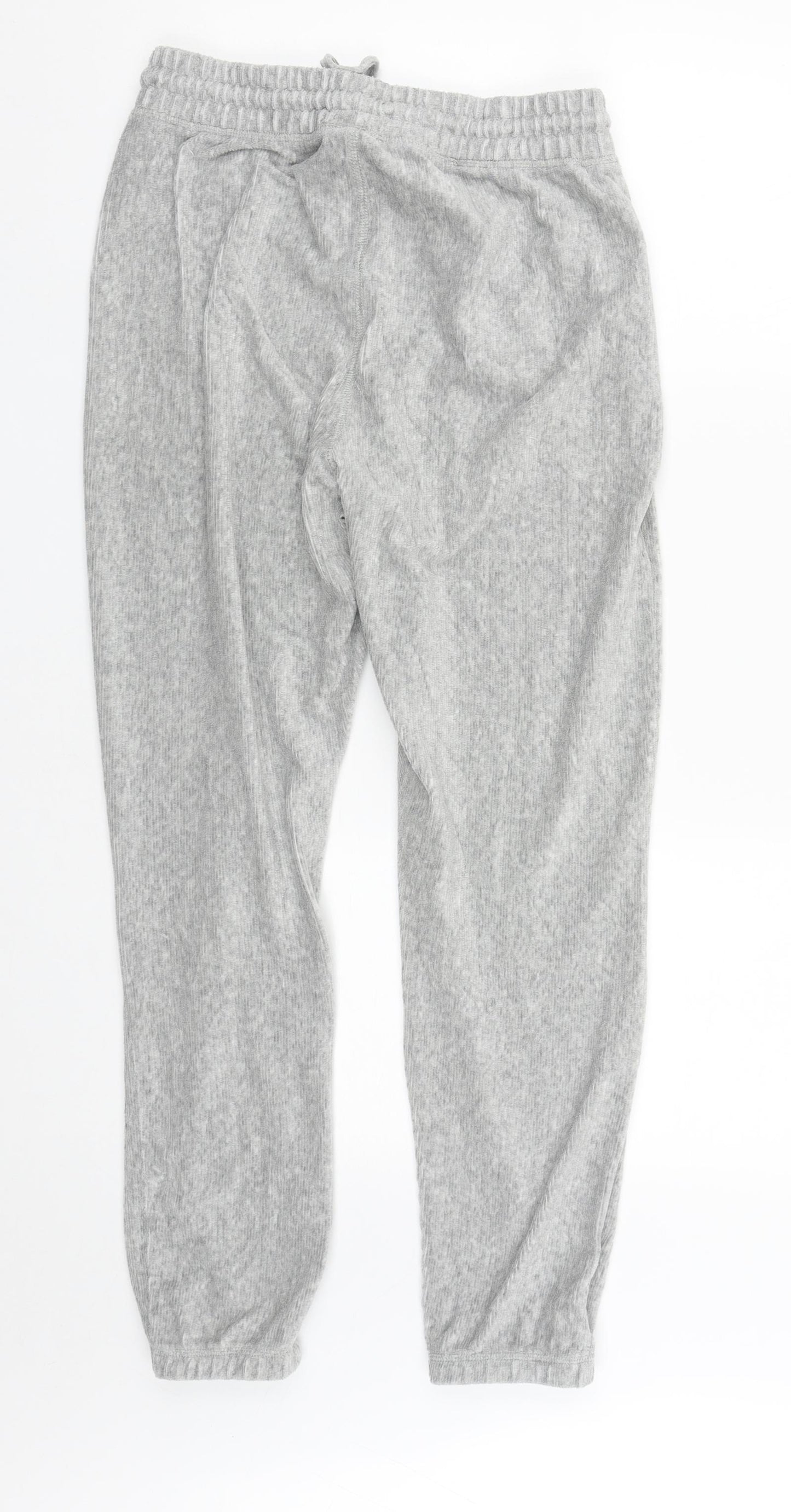 Topshop Womens Grey  Polyester Track Pants Trousers Size 12 L27 in Regular Drawstring