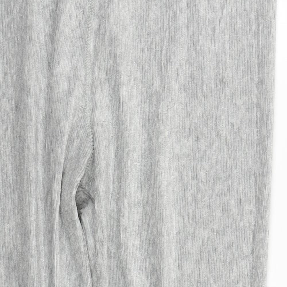 Topshop Womens Grey  Polyester Track Pants Trousers Size 12 L27 in Regular Drawstring
