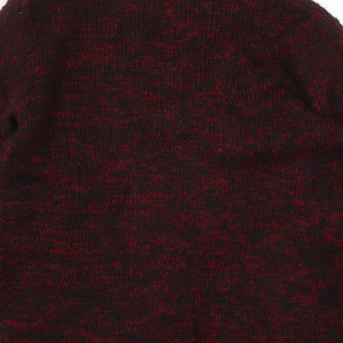 Matalan Womens Red V-Neck  Acrylic Pullover Jumper Size 10