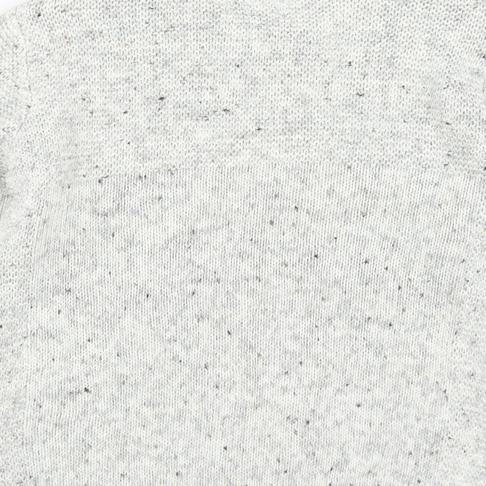 Zara Boys Grey Round Neck  Acrylic Pullover Jumper Size 8 Years