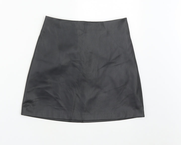 Monki Womens Black  Polyester Maxi Skirt Size 8   Zip