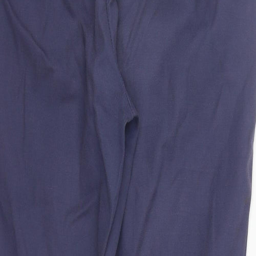 NEXT Womens Blue  Cotton Trousers  Size 12 L27 in Regular Zip