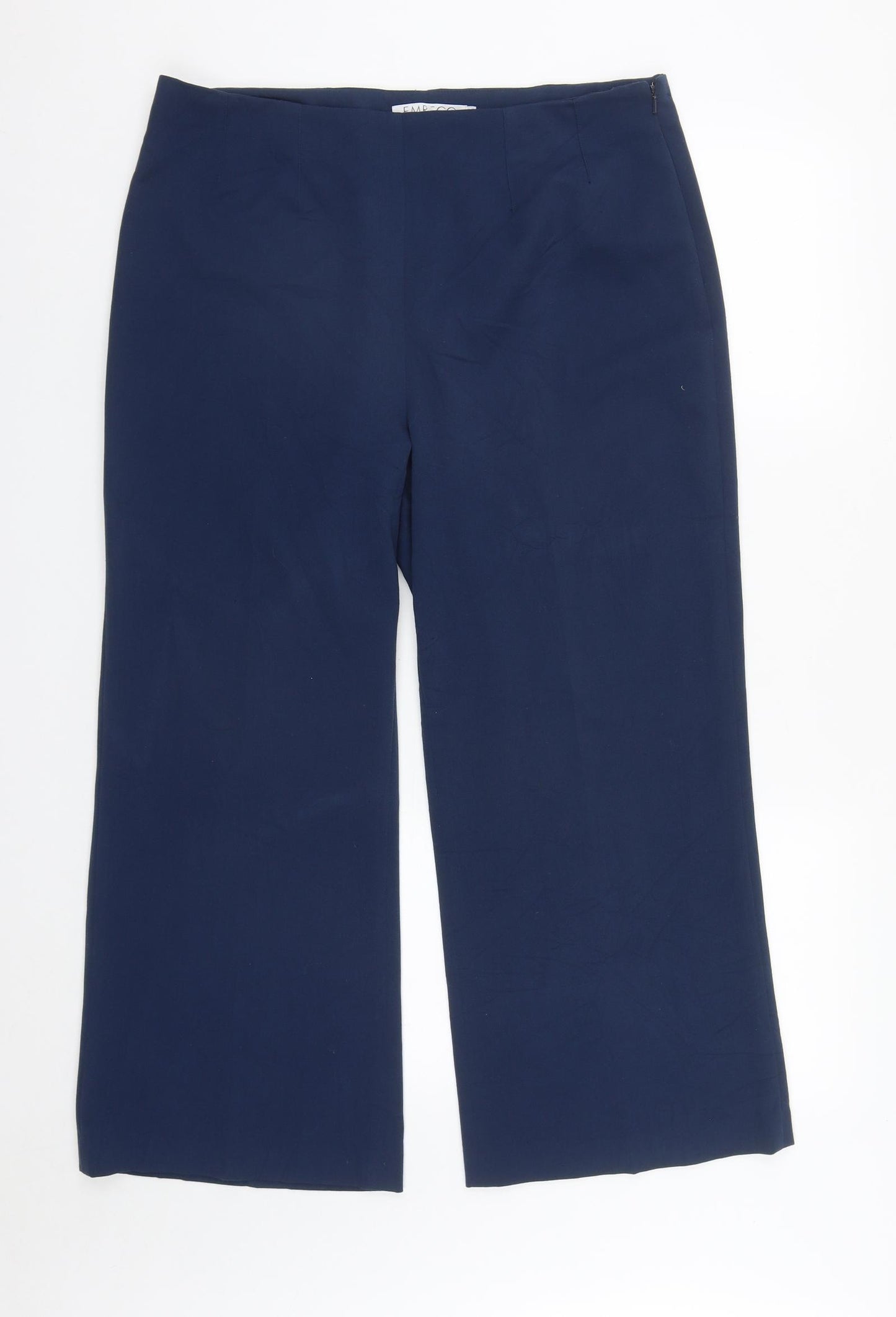 EMERCO Womens Blue  Polyester Trousers  Size 16 L27 in Regular Zip