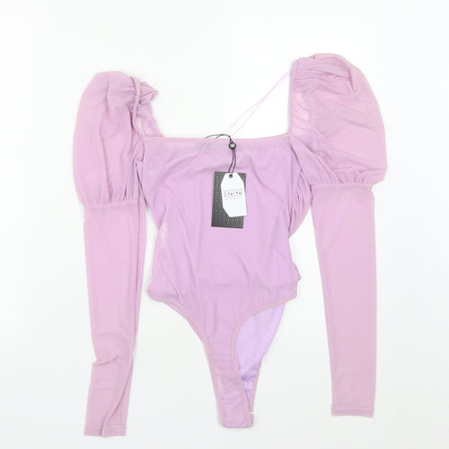 Nanana Womens Purple  Polyester Bodysuit One-Piece Size 8  Snap