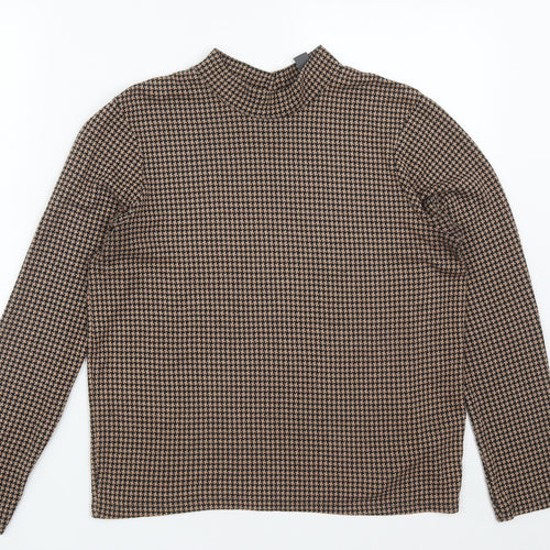 Primark Womens  High Neck Houndstooth Polyester Pullover Jumper Size L