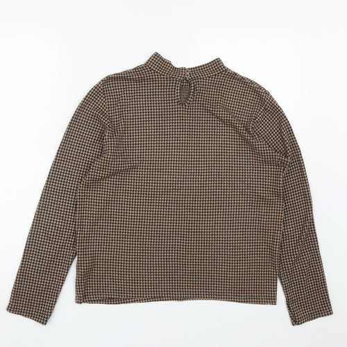 Primark Womens  High Neck Houndstooth Polyester Pullover Jumper Size L