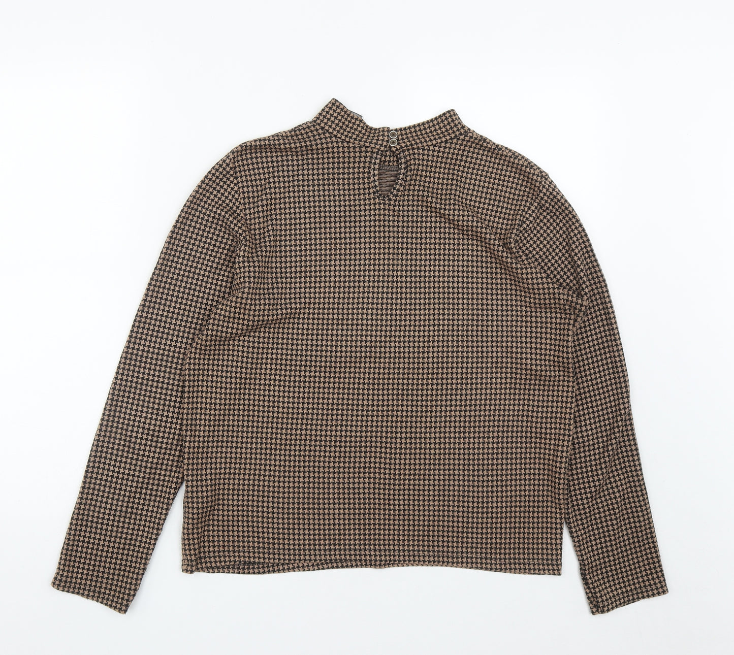 Primark Womens  High Neck Houndstooth Polyester Pullover Jumper Size L