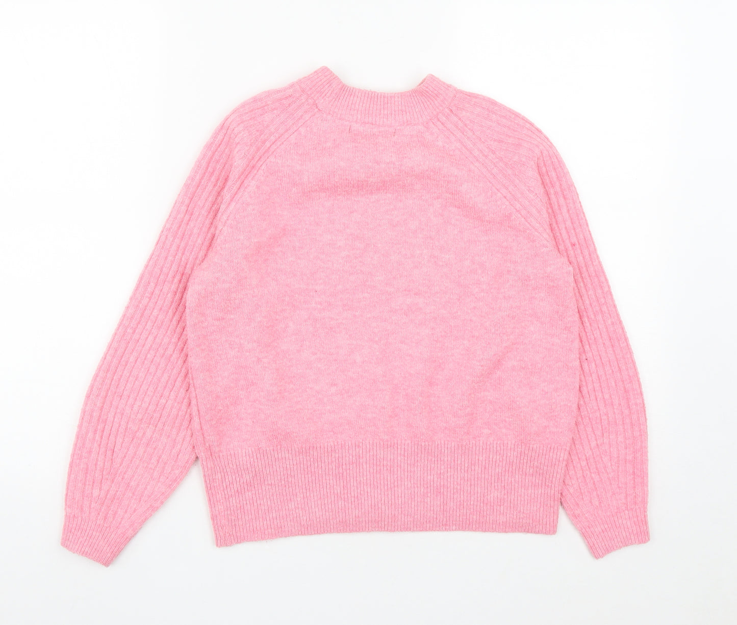 Marks and Spencer Womens Pink Round Neck  Acrylic Pullover Jumper Size S