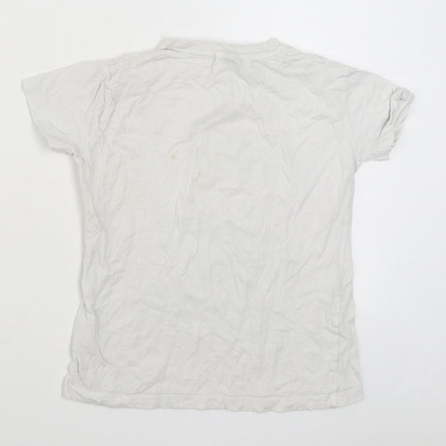 Urban 65 Boys White  100% Cotton Basic T-Shirt Size 9-10 Years Round Neck Pullover