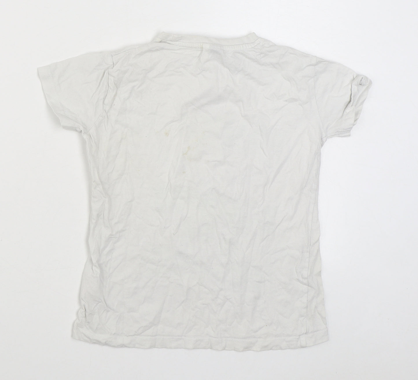 Urban 65 Boys White  100% Cotton Basic T-Shirt Size 9-10 Years Round Neck Pullover