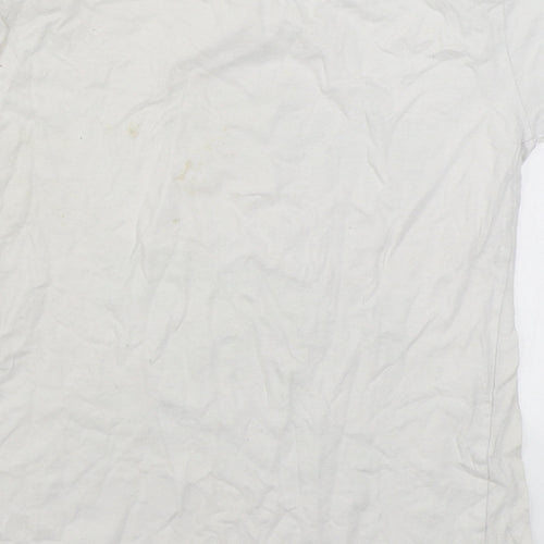Urban 65 Boys White  100% Cotton Basic T-Shirt Size 9-10 Years Round Neck Pullover