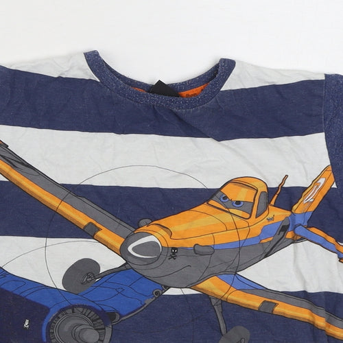 Revbel Boys Blue  Cotton Basic T-Shirt Size 6-7 Years Round Neck Pullover