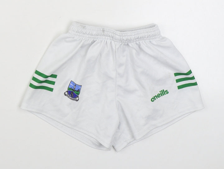 O'Neills Boys White  Polyester Sweat Shorts Size 3-4 Years  Regular Tie