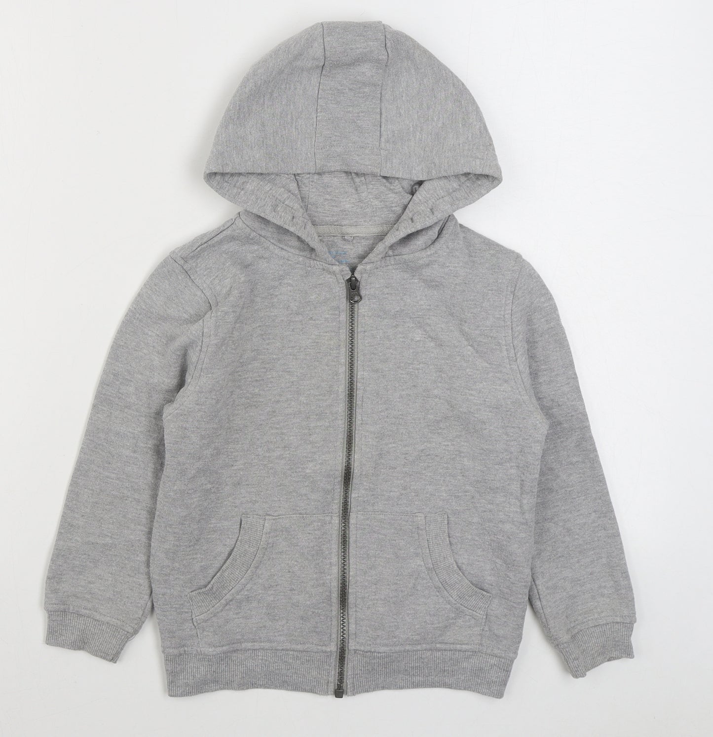 Primark Boys Grey  Cotton Full Zip Hoodie Size 6-7 Years  Zip