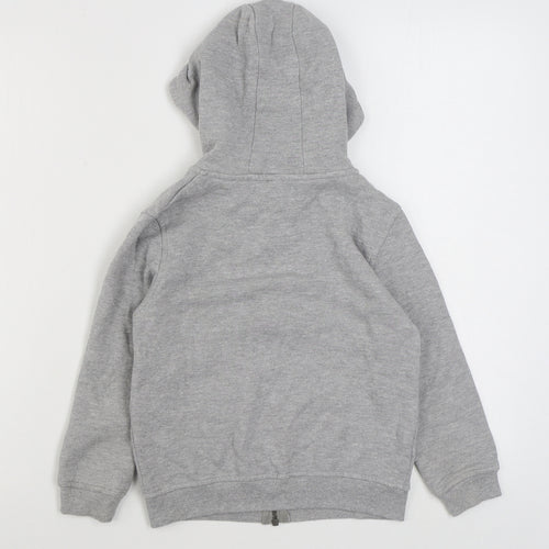 Primark Boys Grey  Cotton Full Zip Hoodie Size 6-7 Years  Zip