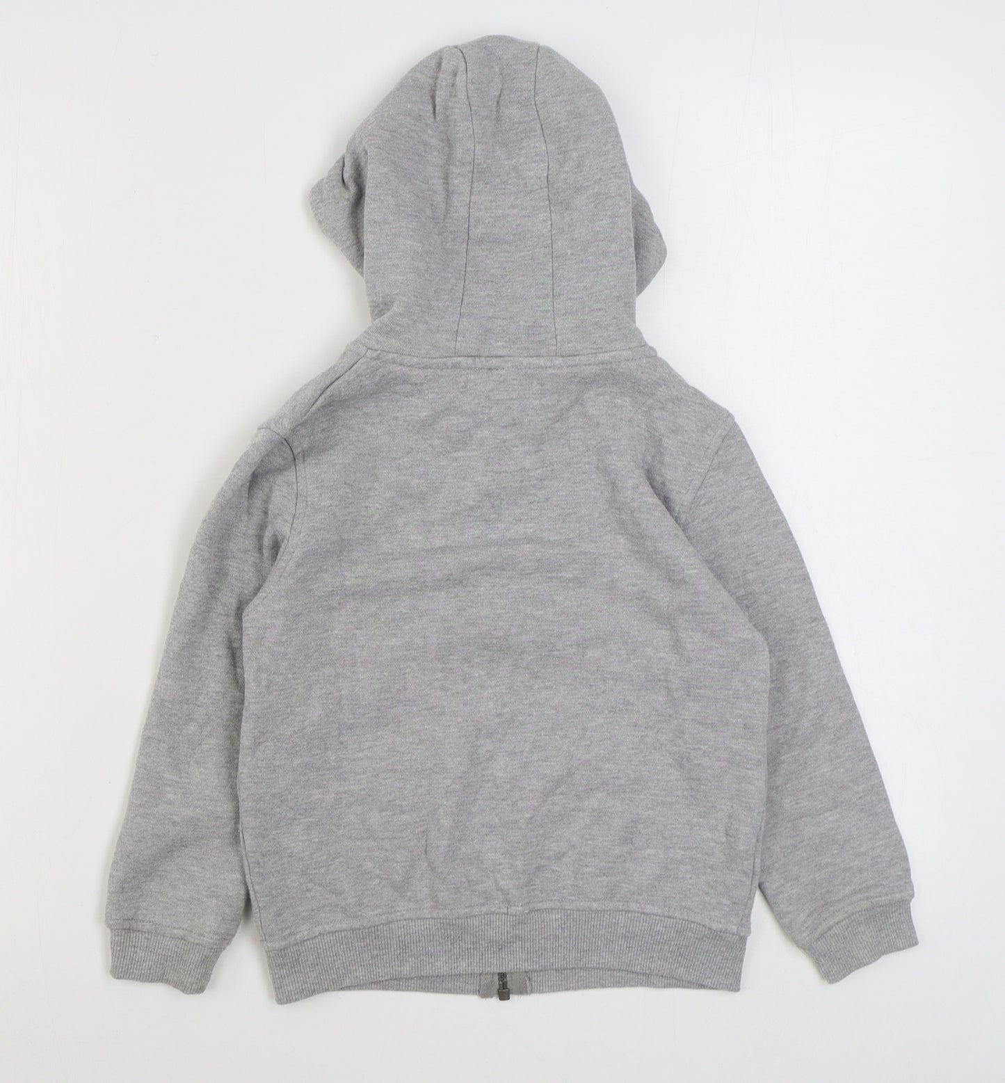 Primark Boys Grey  Cotton Full Zip Hoodie Size 6-7 Years  Zip