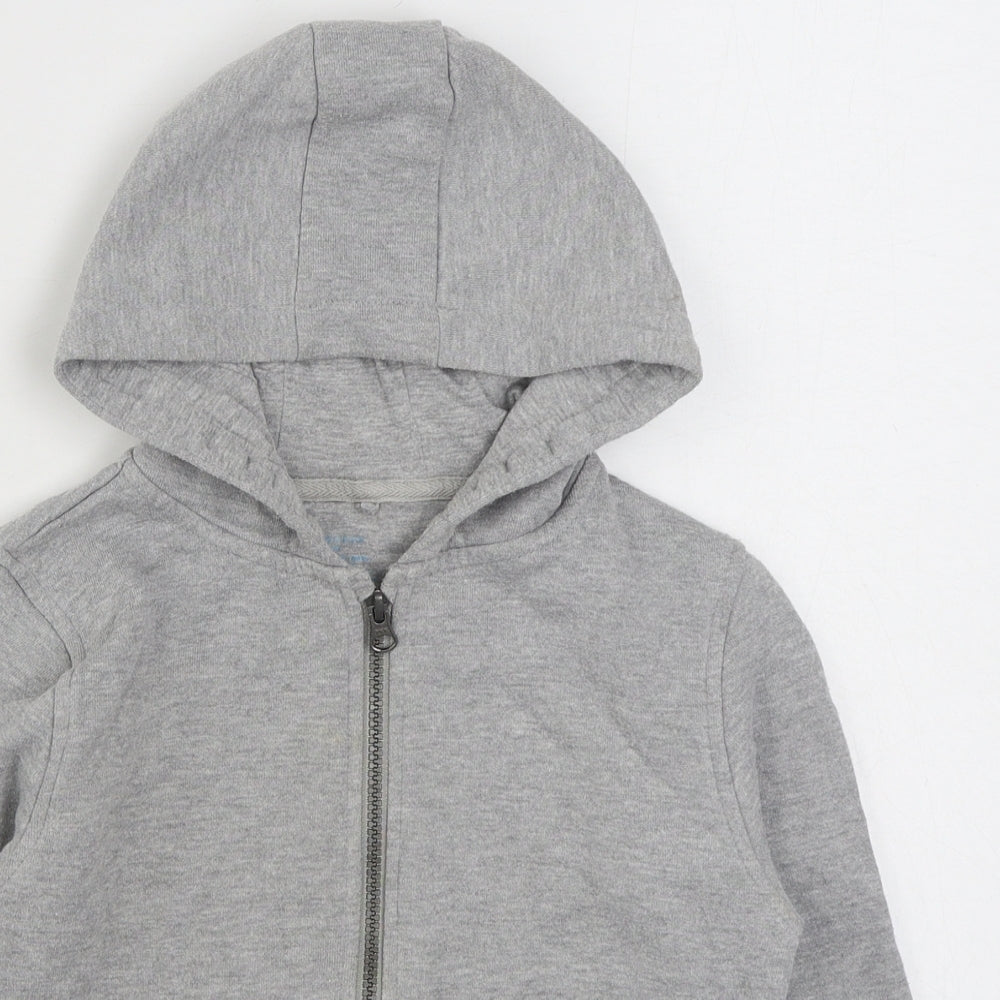 Primark Boys Grey  Cotton Full Zip Hoodie Size 6-7 Years  Zip