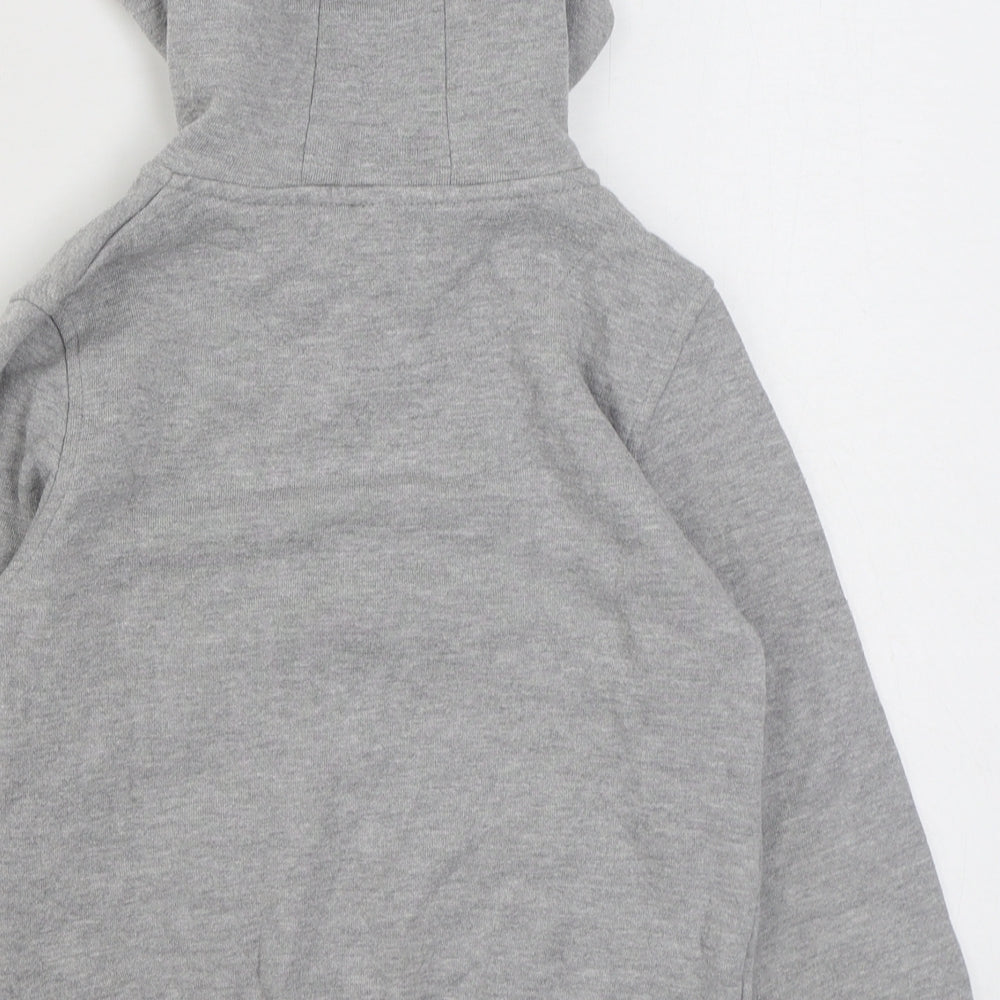 Primark Boys Grey  Cotton Full Zip Hoodie Size 6-7 Years  Zip