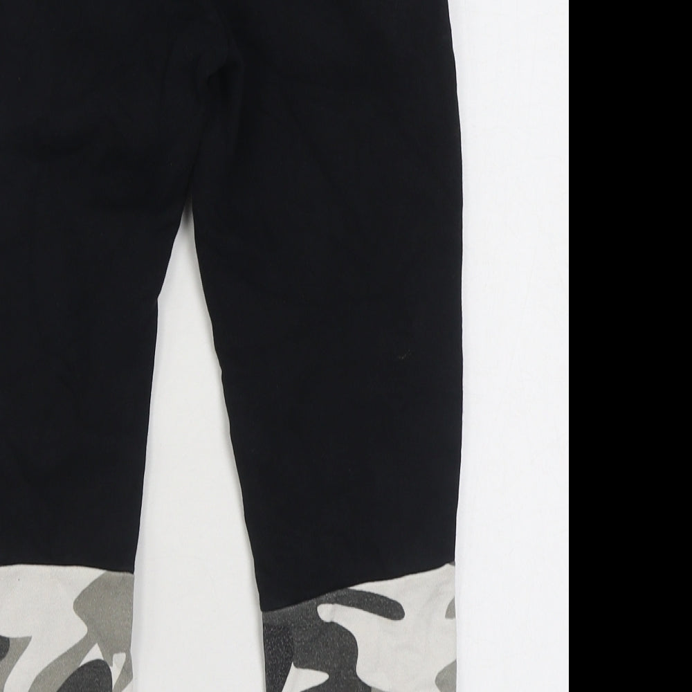 George Boys Black  Cotton Jogger Trousers Size 6-7 Years  Regular Tie - Playstation