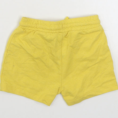 Matalan Boys Yellow  Cotton Jogger Trousers Size 12-18 Months  Tie