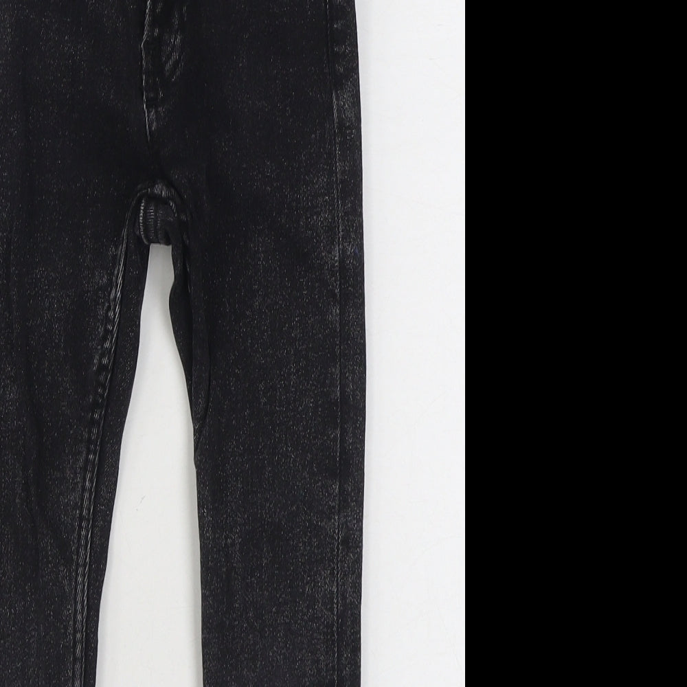 Zara Boys Black  Cotton Skinny Jeans Size 6 Years  Regular Zip