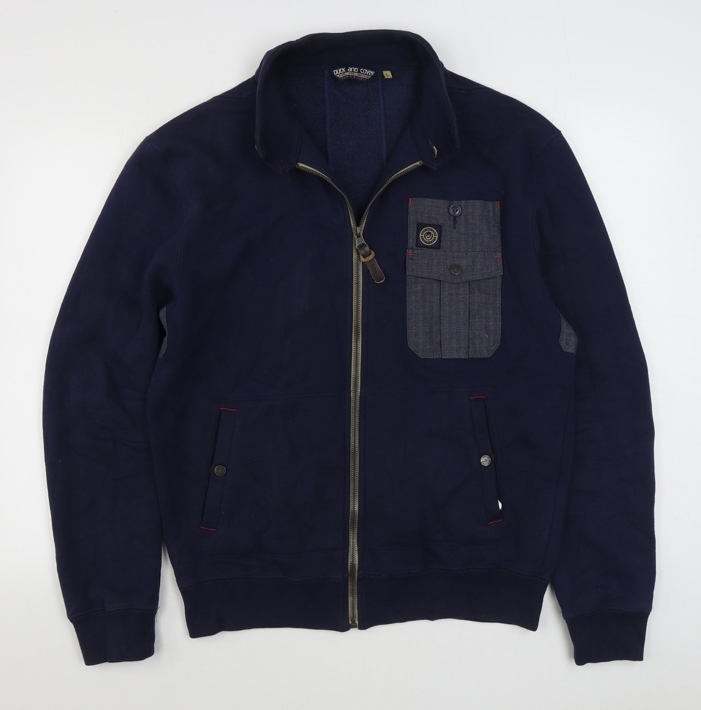 Duck & Cover  Mens Blue   Jacket  Size L  Zip