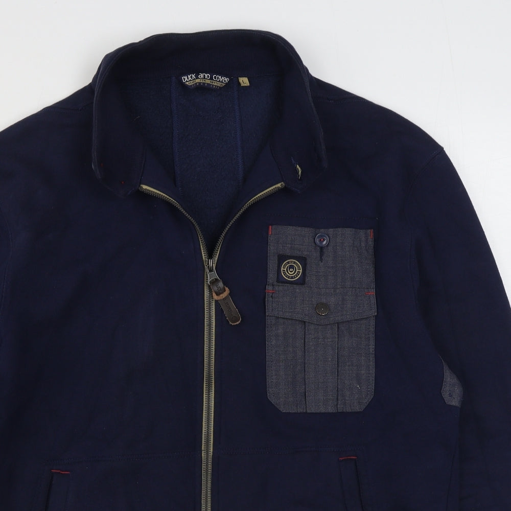 Duck & Cover  Mens Blue   Jacket  Size L  Zip