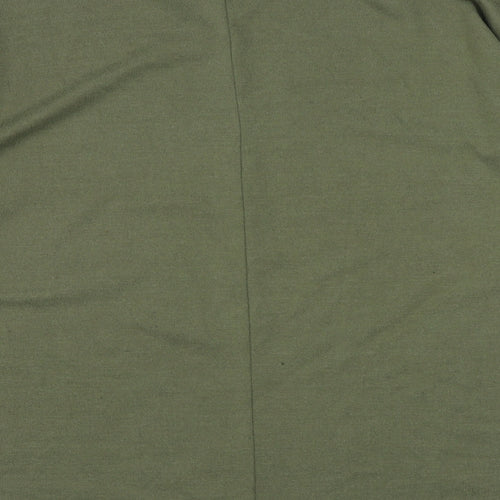 New Look Womens Green V-Neck  Polyester Pullover Jumper Size M