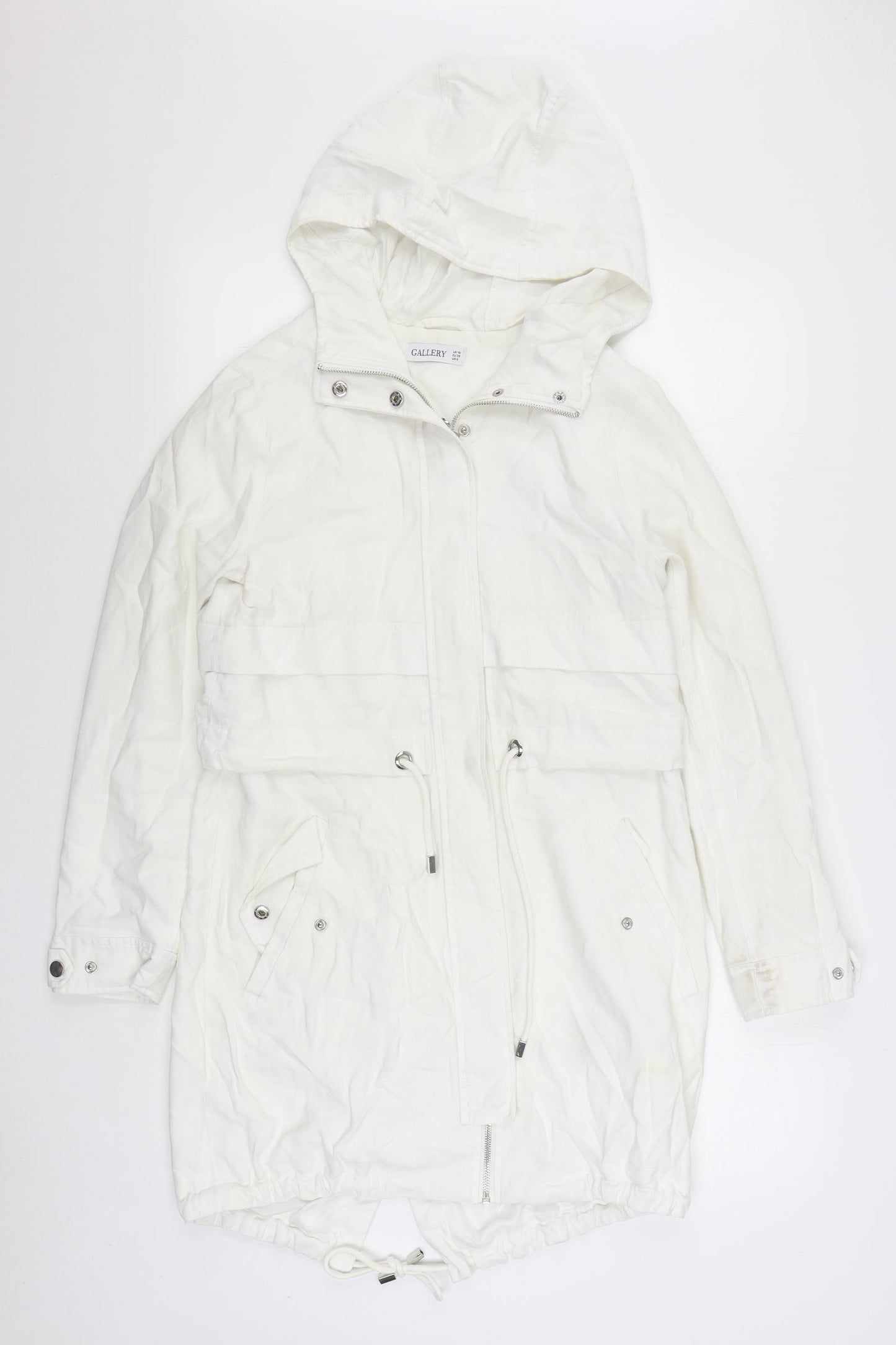 Gallery Womens White   Jacket  Size 10  Zip
