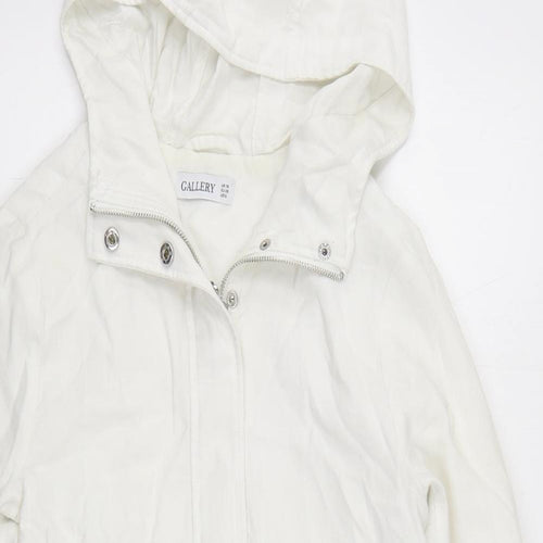 Gallery Womens White   Jacket  Size 10  Zip