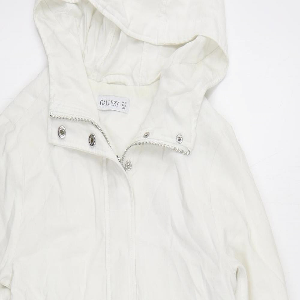 Gallery Womens White   Jacket  Size 10  Zip