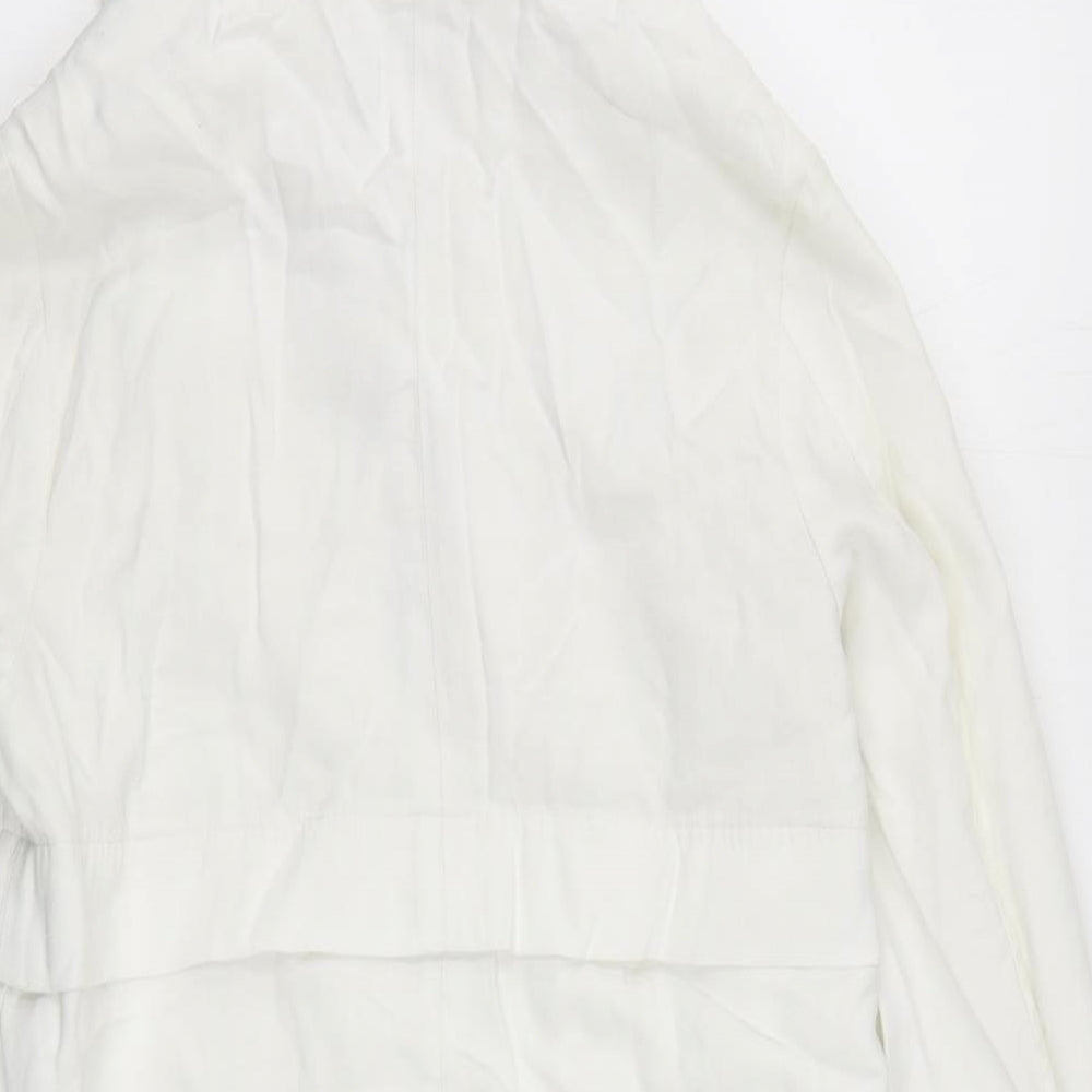 Gallery Womens White   Jacket  Size 10  Zip