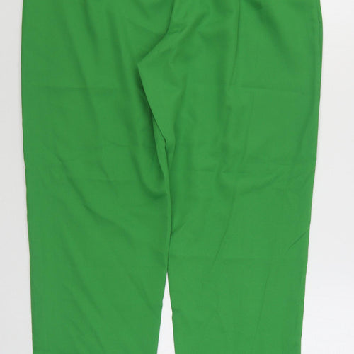 PRETTY LITTLE THING  Womens Green  Polyester Trousers  Size 16 L32 in Regular Zip