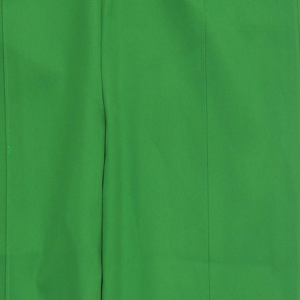PRETTY LITTLE THING  Womens Green  Polyester Trousers  Size 16 L32 in Regular Zip