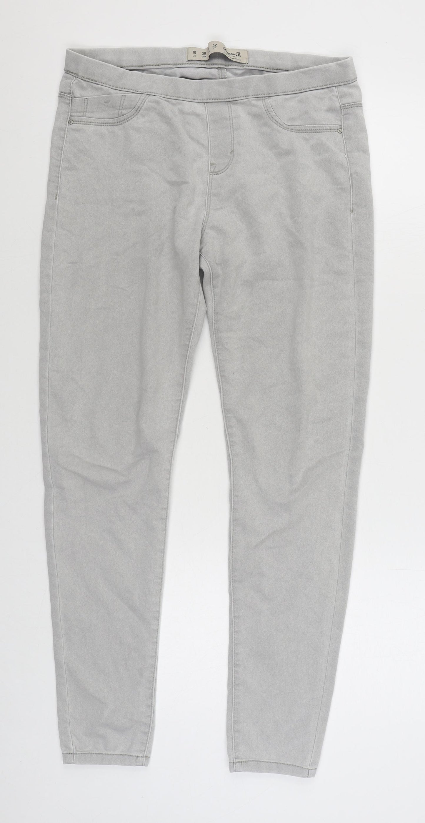 Denim & Co Womens Grey  Cotton Jegging Jeans Size 10 L27 in Regular