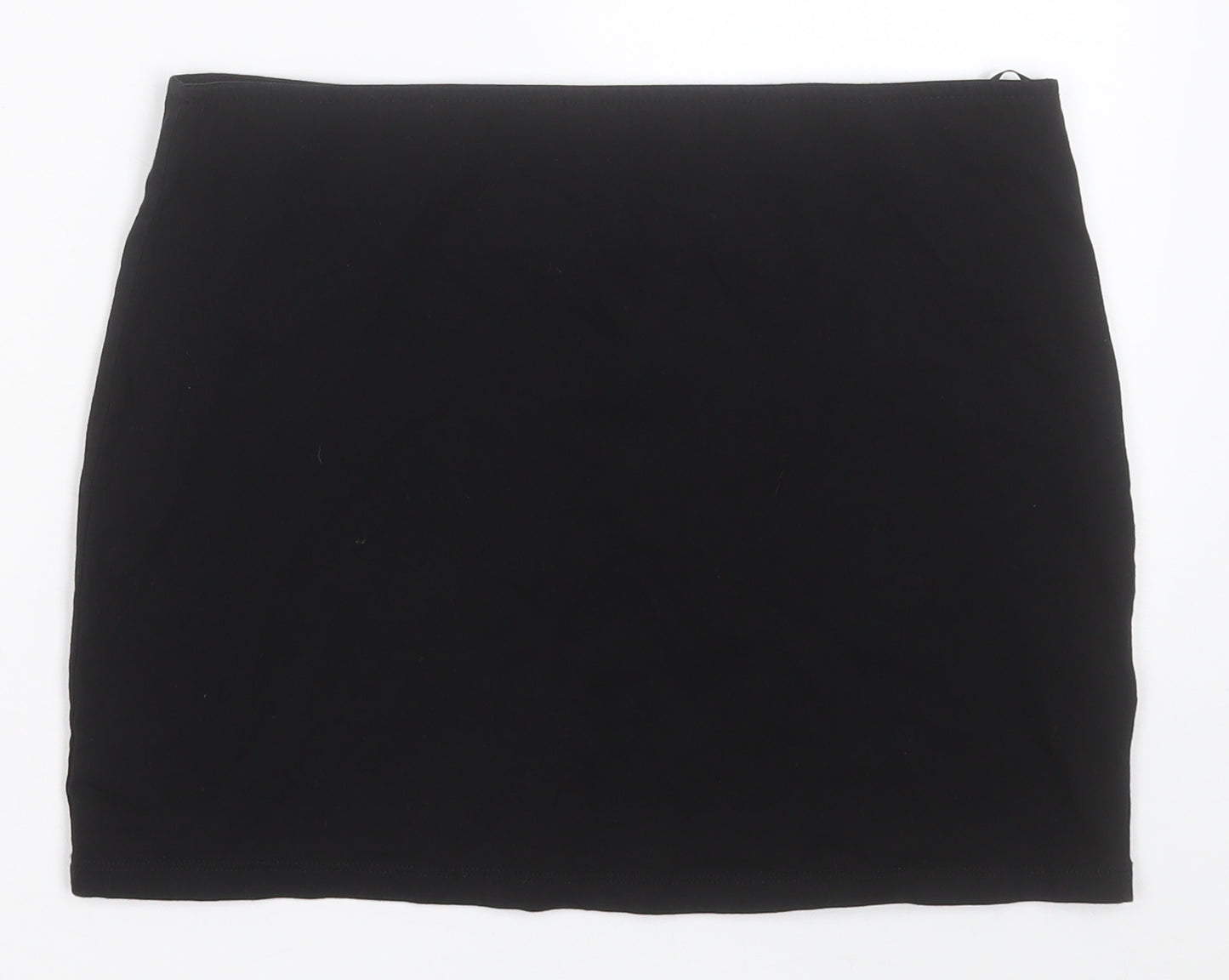 George Womens Black  Cotton Mini Skirt Size 12